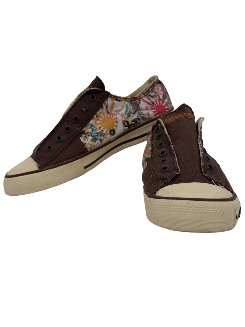 Vtg Y2K Ed Hardy Tattoo Canvas Sneakers | Streetwear Grunge Skater McBling Indie - Picture 11 of 16